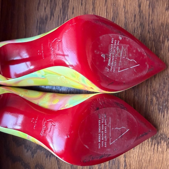 Christian Louboutin Yellow and Pink Heels - Picture 5 of 5